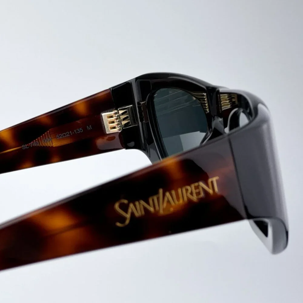 Saint Laurent SL740 004 BRAND NEW Sunglasses Black Havana Square Unisex